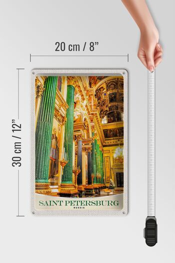 Plaque en tôle voyage 20x30cm Église de Saint-Pétersbourg de l'intérieur 4