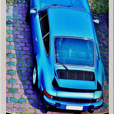 Cartel de chapa viaje 20x30cm Stuttgart Alemania vehículo azul