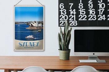 Panneau de voyage en étain, 20x30cm, Sydney, australie, bateau de mer, Yacht 3