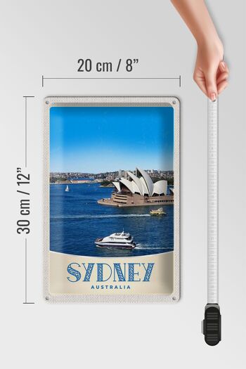 Panneau de voyage en étain, 20x30cm, Sydney, australie, bateau de mer, Yacht 4