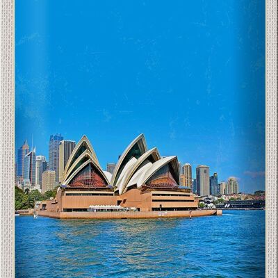 Cartel de chapa de viaje, 20x30cm, Sydney, Australia, Ópera, vacaciones