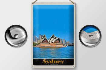 Panneau de voyage en étain, 20x30cm, Sydney, australie, opéra, vacances 2