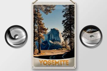 Panneau de voyage en étain, 20x30cm, Yosemite America Road Mountain 2
