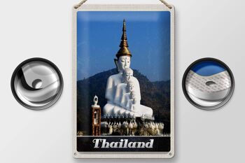 Signe en étain voyage 20x30cm, thaïlande, forêt naturelle, Temple, dieu 2