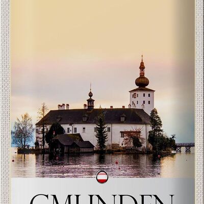 Cartel de chapa de viaje, 20x30cm, Gmunden, Austria, vacaciones en el lago Gmunden
