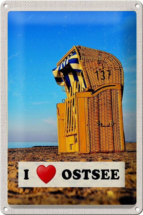 Blechschild Reise 20x30cm Ostsee Deutschland Urlaub