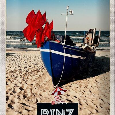 Blechschild Reise 20x30cm Binz Strand Deutschland Meer Urlaub