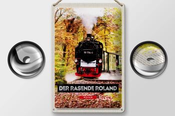 Plaque en tôle Voyage 20x30cm Rügen la locomotive Roland de course 2