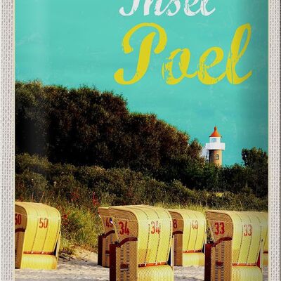 Blechschild Reise 20x30cm Insel Poel Strand Meer