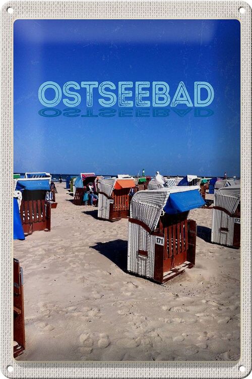 Blechschild Reise 20x30cm Ostseebad Deutschland Meer