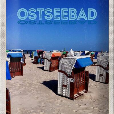 Blechschild Reise 20x30cm Ostseebad Deutschland Meer