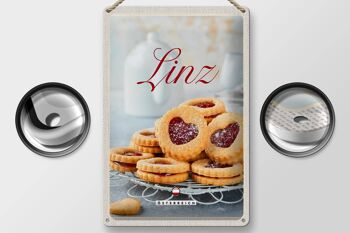 Plaque en tôle voyage 20x30cm Linz pâtisseries biscuits garniture aux fraises 2