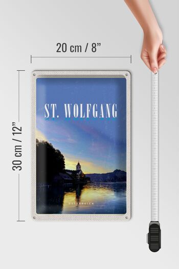 Plaque en étain voyage 20x30cm pcs. Wolfgang See Autriche vacances 4
