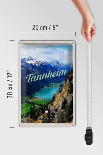 Plaque en tôle voyage 20x30cm Forêts de Tannheim randonnée lac vacances 4