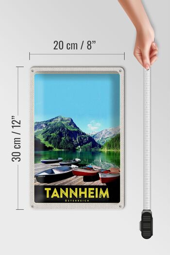 Plaque en tôle voyage 20x30cm Tannheim Autriche randonnée nature 4
