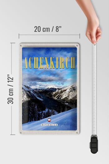 Plaque en tôle voyage 20x30cm Achenkirch Autriche vacances au ski neige 4