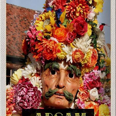 Cartel de chapa viaje 20x30cm Absam Matschgerer desfile de carnaval Tirol