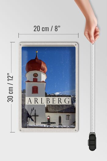 Signe en étain voyage 20x30cm, Sculpture d'église d'arlberg autriche 4