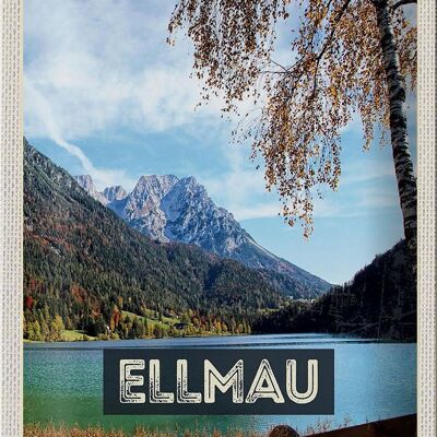 Cartel de chapa Travel 20x30cm Ellmau Austria Montañas Lago Naturaleza