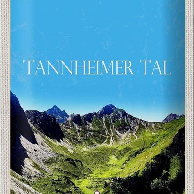 Blechschild Reise 20x30cm Tannheimer Tal Österreich Berge Natur