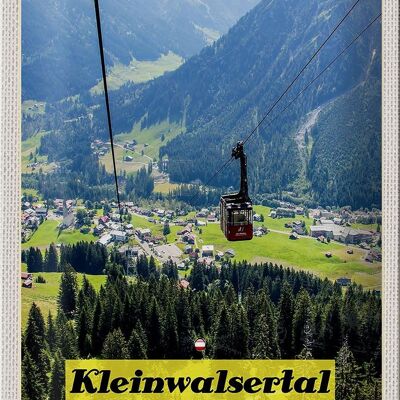 Plaque en tôle voyage 20x30cm Kleinwalsertal Autriche gondole nature