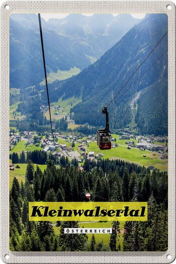 Plaque en tôle voyage 20x30cm Kleinwalsertal Autriche gondole nature 1