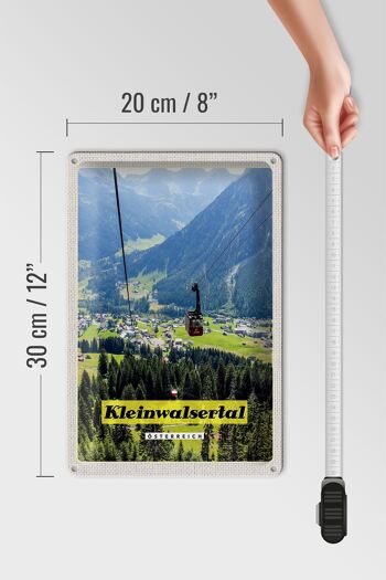 Plaque en tôle voyage 20x30cm Kleinwalsertal Autriche gondole nature 4