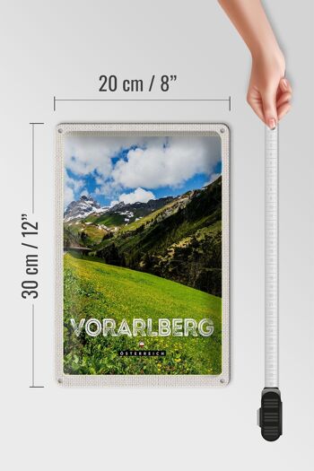 Panneau en étain voyage 20x30cm, Vorarlberg autriche forêts Nature 4