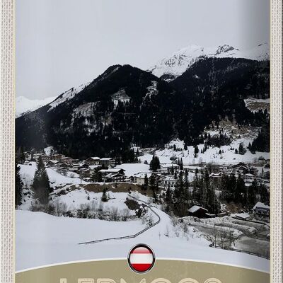 Cartel de chapa viaje 20x30cm Lermoos Austria bosques invierno