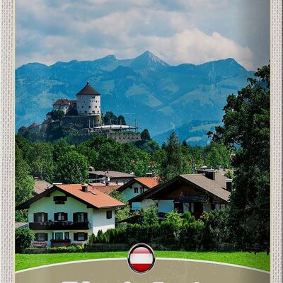 Cartel de chapa Travel 20x30cm Kufstein Austria Bosques Montañas Naturaleza