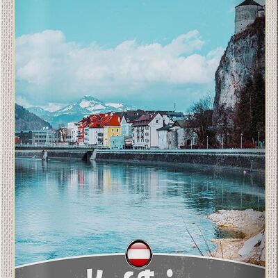 Cartel de chapa Travel 20x30cm Kufstein Austria Montañas Naturaleza