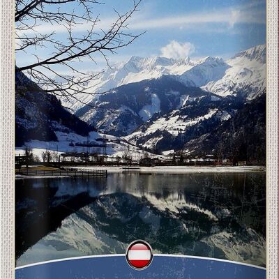 Cartel de chapa de viaje, 20x30cm, Hohe Tauern, vacaciones de invierno, nieve, invierno