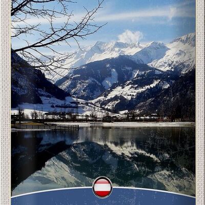 Blechschild Reise 20x30cm Hohe Tauern Winterurlaub Schnee Winter