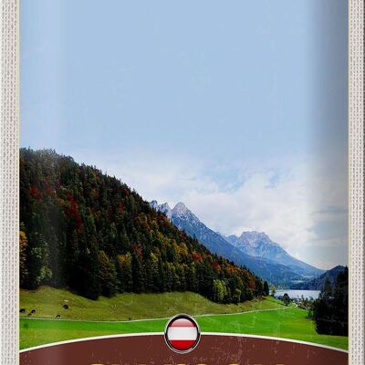 Targa in metallo da viaggio 20x30 cm Ellmau Austria Natura Foreste Vacanze