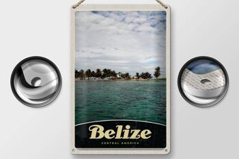 Panneau en étain voyage 20x30cm, Belize, plage d'amérique centrale 2