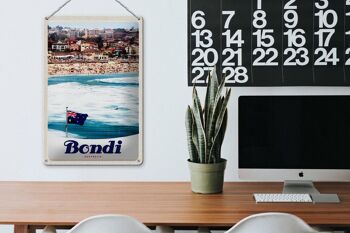 Panneau en étain voyage 20x30cm Bondi Australia Holiday Beach 3