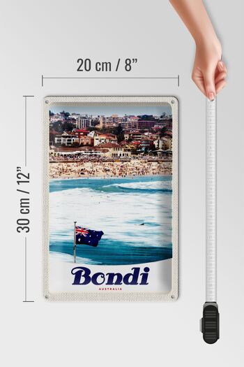 Panneau en étain voyage 20x30cm Bondi Australia Holiday Beach 4