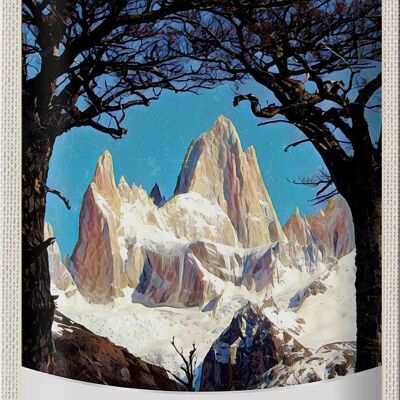 Targa in metallo da viaggio 20x30 cm Escursione sulle montagne dell'Argentina