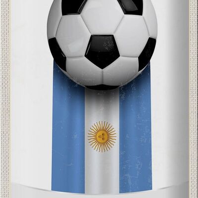Targa in metallo da viaggio 20x30 cm Bandiera Argentina Football Holiday