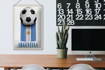 Signe en étain voyage 20x30cm, drapeau argentin, Football, vacances 3