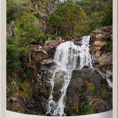 Cartel de chapa de viaje 20x30cm Cairns Australia Cascada Naturaleza