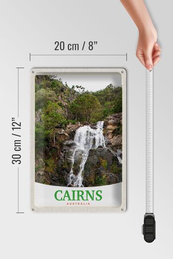 Signe en étain voyage 20x30cm, Cairns australie cascade Nature 4