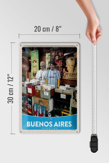 Plaque en tôle voyage 20x30cm plaques Buenos Aires Argentine 4