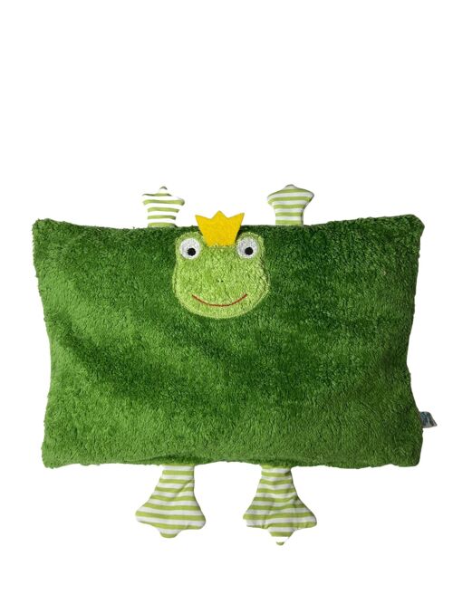 Öko/Bio Kuschelkissen "Frosch" ,100 % kbA-Baumwolle