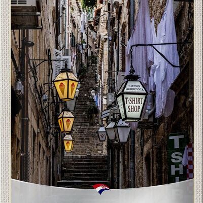 Lanterne de voyage en étain, signe de voyage, 20x30cm, croatie, vieille ville, escaliers