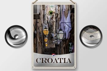 Lanterne de voyage en étain, signe de voyage, 20x30cm, croatie, vieille ville, escaliers 2