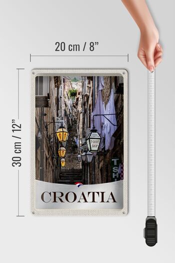Lanterne de voyage en étain, signe de voyage, 20x30cm, croatie, vieille ville, escaliers 4