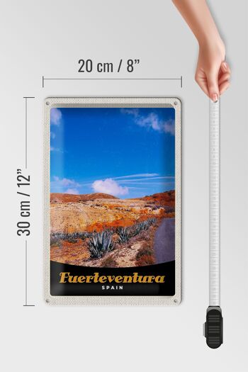 Signe en étain voyage 20x30cm Fuerteventura espagne montagnes du désert 4