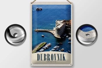 Signe en étain voyage 20x30cm, tour de la mer de Dubrovnik, croatie 2