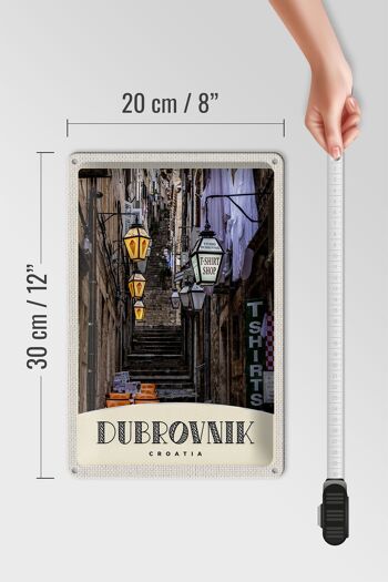 Signe en étain voyage 20x30cm, décoration d'escaliers Dubrovnik croatie 4
